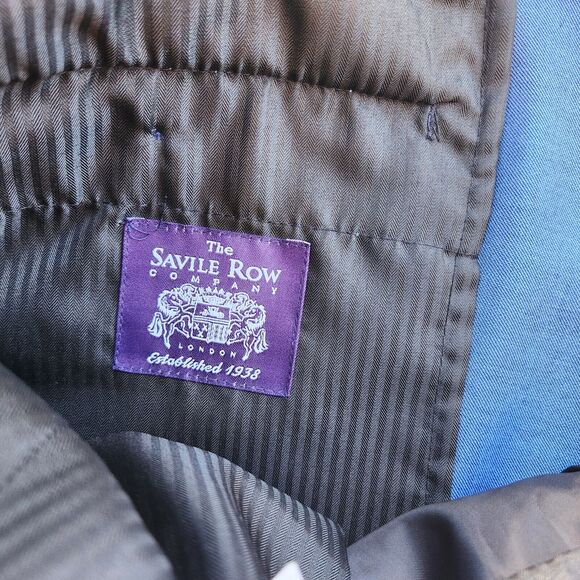 Savile Row Men's Navy Brixton Extra Slim Fit Formal Dress Pants Size 38W 34L - Picture 5 of 7